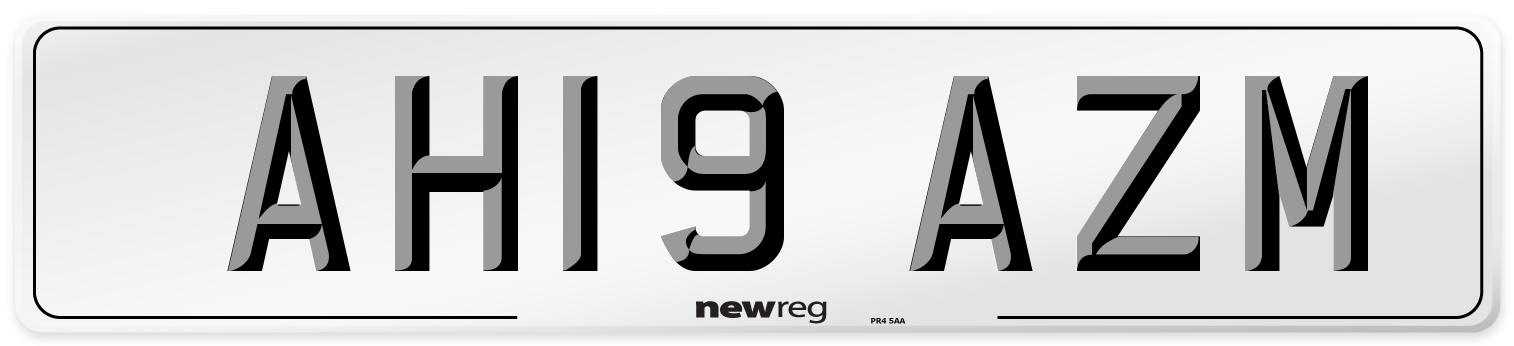 AH19 AZM Number Plate from New Reg
